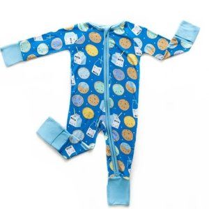 Little Sleepies Blue Cookies & Milk Zippy 0-3 Months